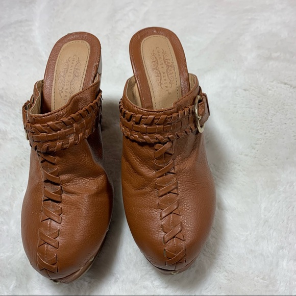 Charles Albert Faux Leather Clogs Size 9 - Picture 3 of 15